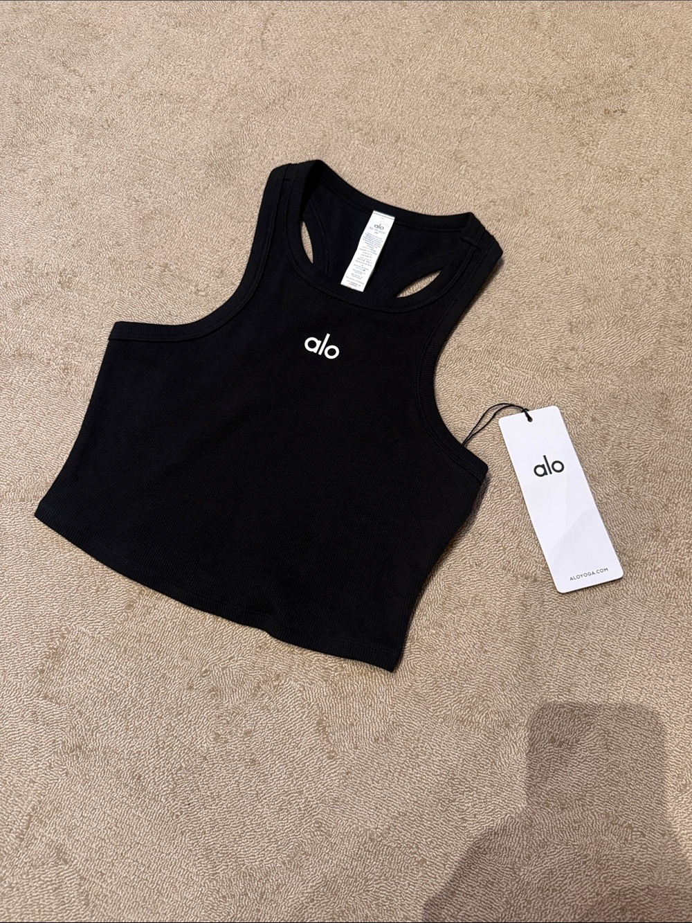 ALO Yoga Black Aspire Tank Top